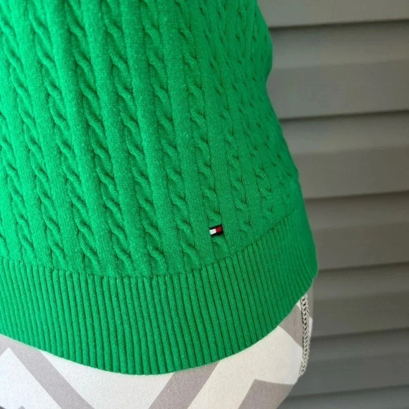 Tommy Hilfiger Green Sleeveless Cable Halter Sweater Women’s Sz M - Picture 9 of 10